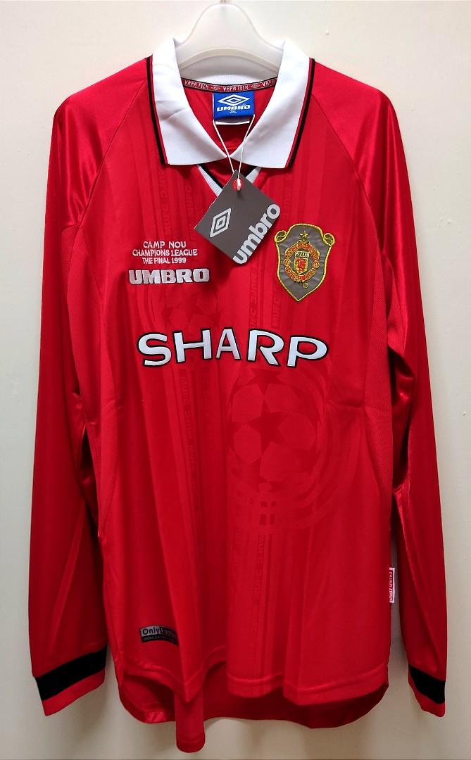 Manchester united retro champions 2024 league final shirt 1999