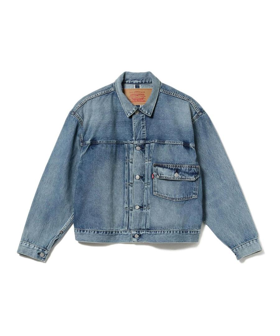 二手) BEAMS x LEVI'S / Super Wide Trucker 牛仔夾克外套TYPE-1 S號