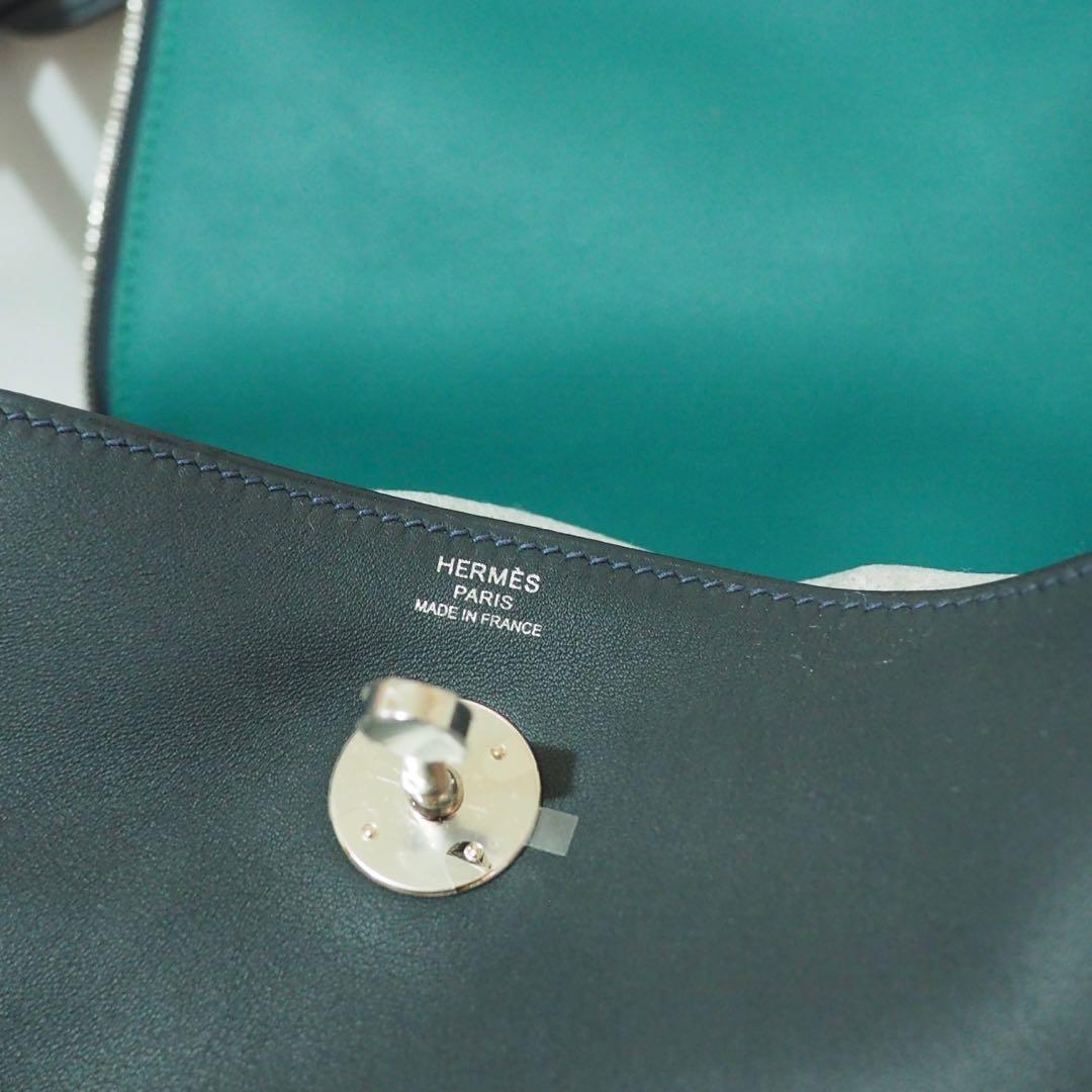 Hermes Lindy Verso Size Mini Vert Rousseau/Malachite Veau Swift