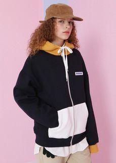 韓國品牌🇰🇷 Ncover  coloring hoodie zipup 撞色連帽外套