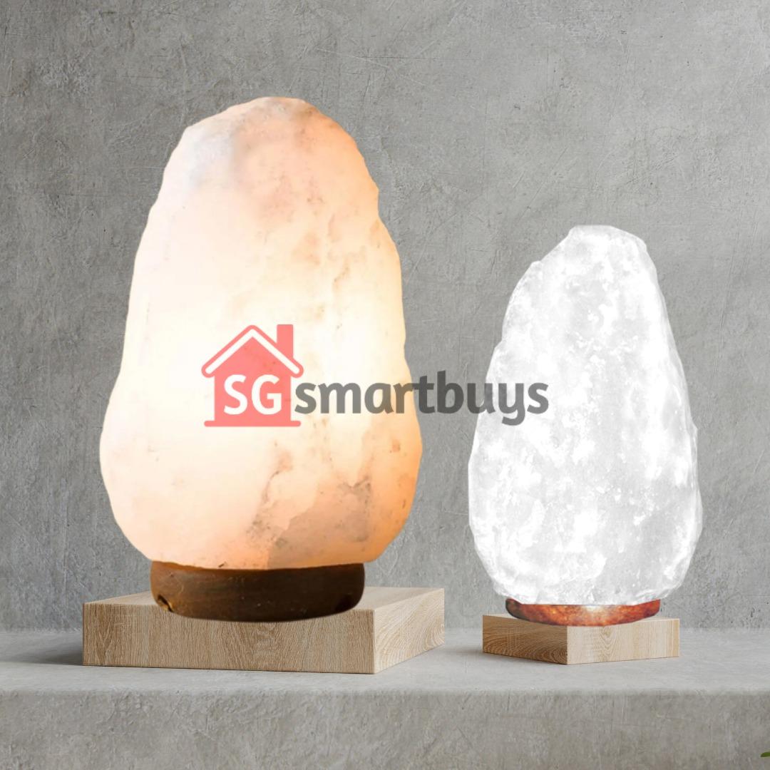 Rare White Salt Lamp 100 Pure Himalayan Salt, Furniture & Home Living
