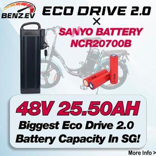 ⭐ IN STOCK⭐ Eco Drive 2.0 Battery SANYO 20700 Cell PAB E-Bike Eco 2 Eco + Eco Plus  Eco v2 Eco 2.0 Drive Express Ebike Battery
