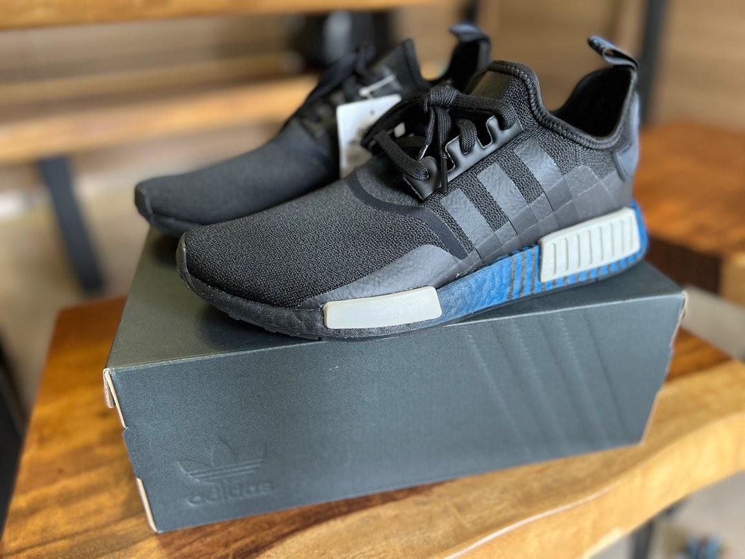Adidas NMD R1 Black Metal Grey Lush Blue Men s Fashion