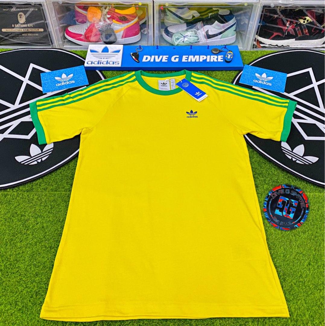 ADIDAS TREFOIL FOOTBALL NATION BRAZIL 3 STRIPES TEE