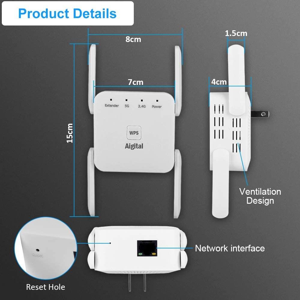 Aigital Wifi Repeater 1200Mbps Setup Guide – ECCKF