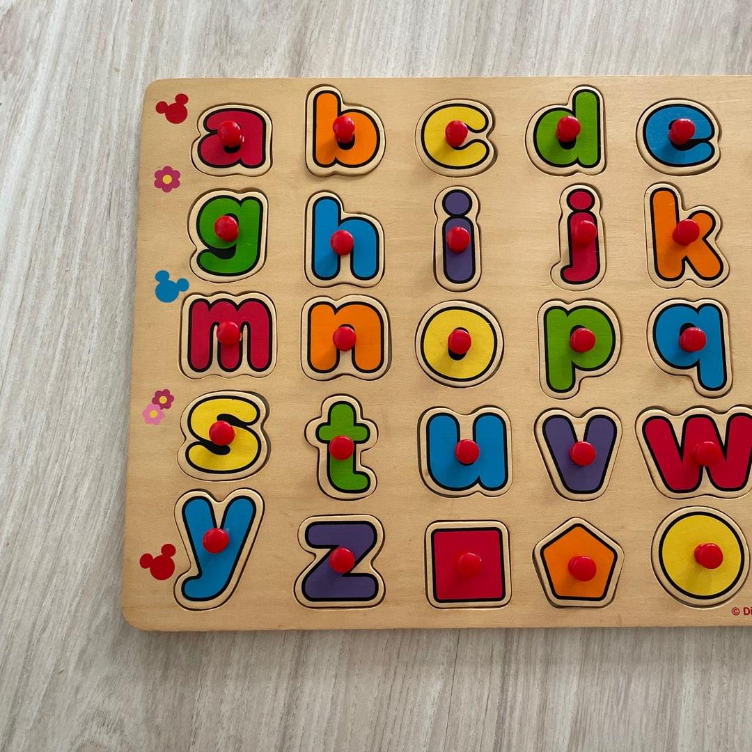 Babyhug wooden 2024 alphabet puzzle