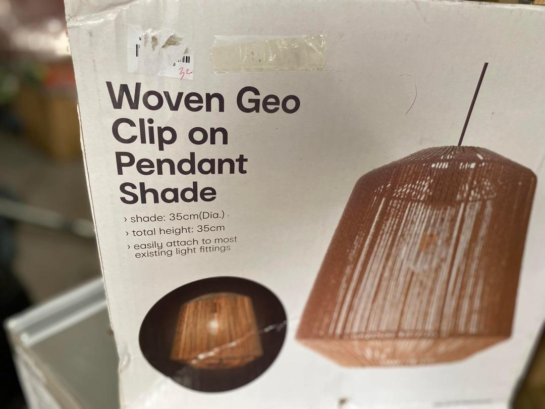 Anko Woven Geo Clip On Pendant Shade Furniture Home Living
