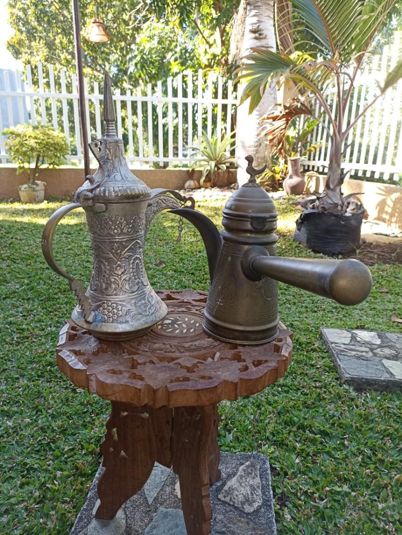 Antique Turkish Coffee Pots (Category: Coffee & Tea Tableware) located in Davao. Submitted by papa1919 (Listing ID 1188000303, Image 2). Description: Price is per piece. Rare & collectible. Only P3,800 only if bought as pair. 0.80 and 0.65kg in weight..