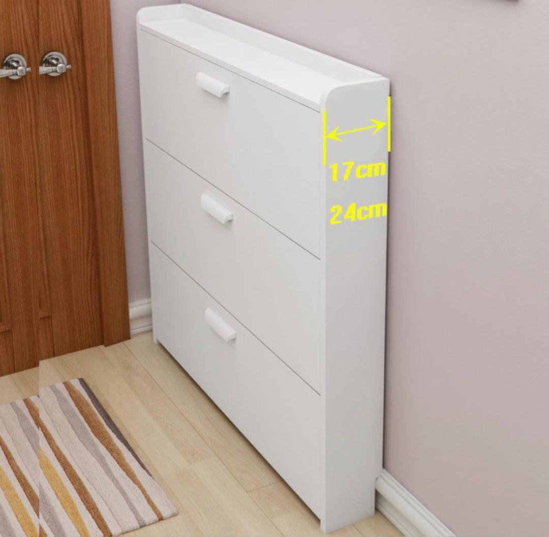 Ariana teak classic slim shoe rack, Furniture & Home Living, Furniture