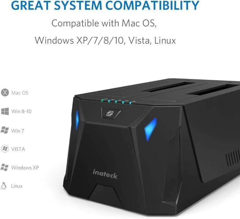 [B431] Inateck SATA Hard Drive Docking Station Dual Bay,FD2005, USB 3.0