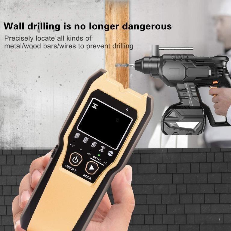 VEVOR Stud Finder Wall Scanner, 5 in 1, Electronic Wall Stud Detector with Smart Sensor, High-Definition LCD Display and Audio Alarm, for the Center and Edge of Metal, AC Wire, Joists, Pipes, Blue
