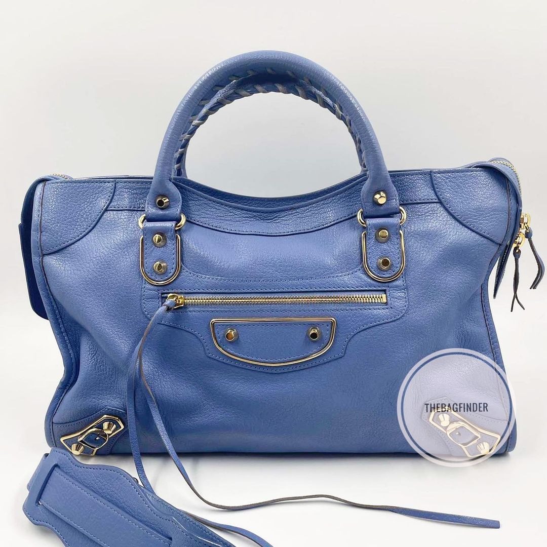 Balenciaga City Edge Blue GHW, Luxury, Bags & Wallets on Carousell