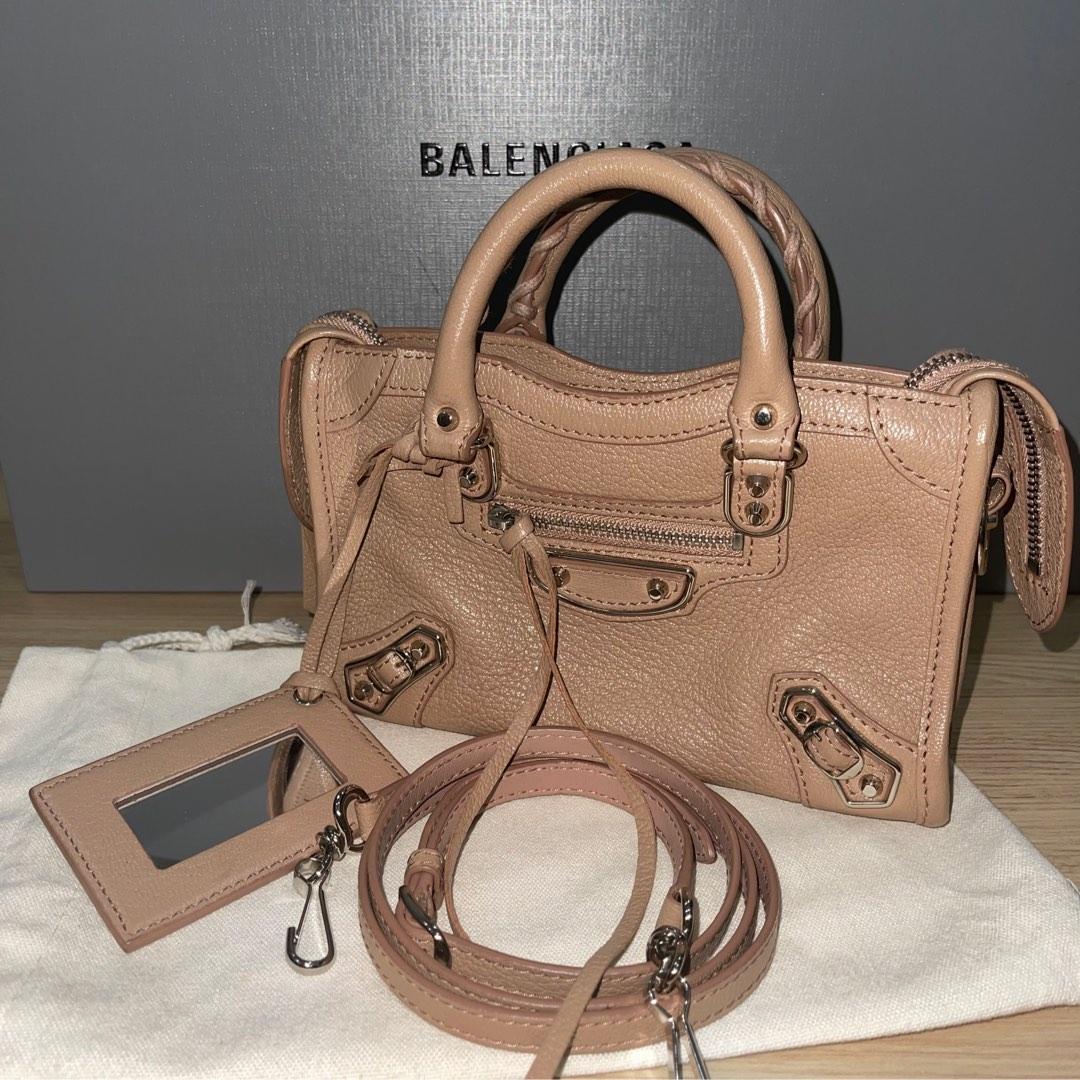 Uafhængighed inaktive Understrege Preloved) BALENCIAGA Classic Nano Metallic Edge in Rose De Sables SHW,  Luxury, Bags & Wallets on Carousell