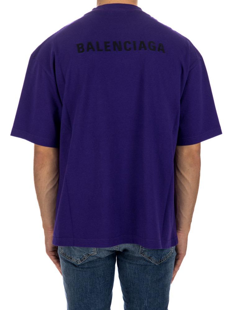 Purple balenciaga t shirt on sale