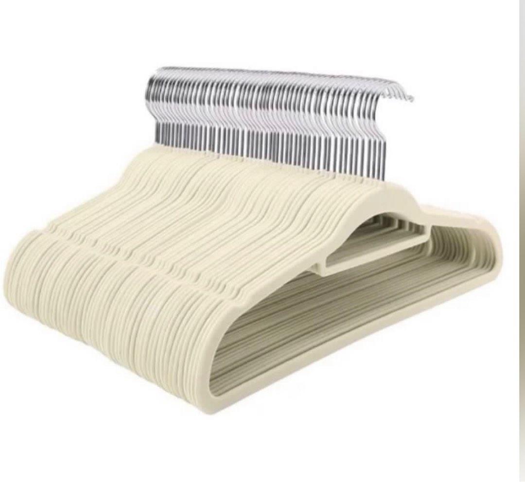 Beigecolored velvet clothes hanger, Furniture & Home Living, Home