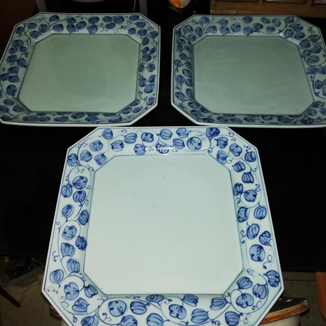 Big blue plates, Furniture & Home Living, Kitchenware & Tableware