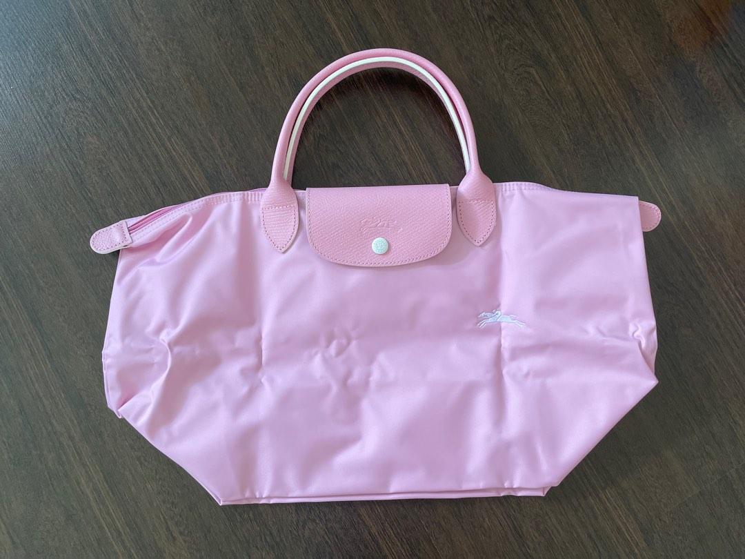 LONGCHAMP MINI LE PLIAGE ORIGINAL XS TOP HANDLE BARBIE PINK STRIP