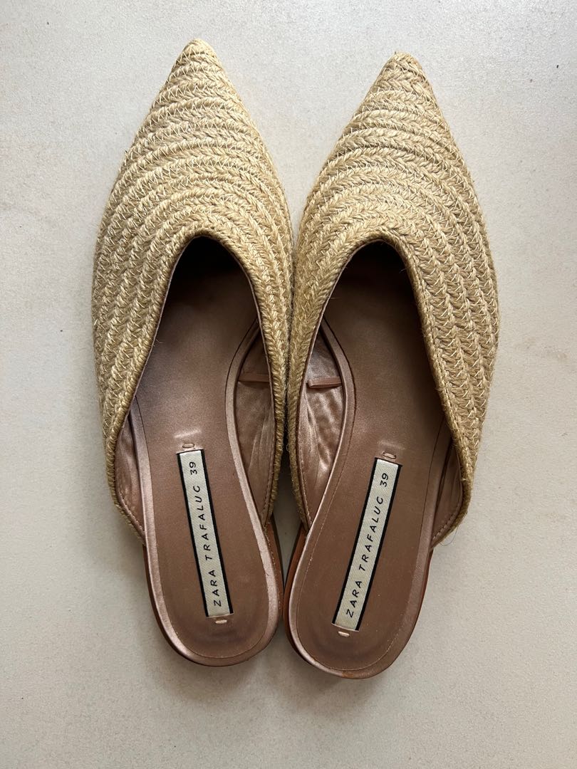 Mules raphia zara online