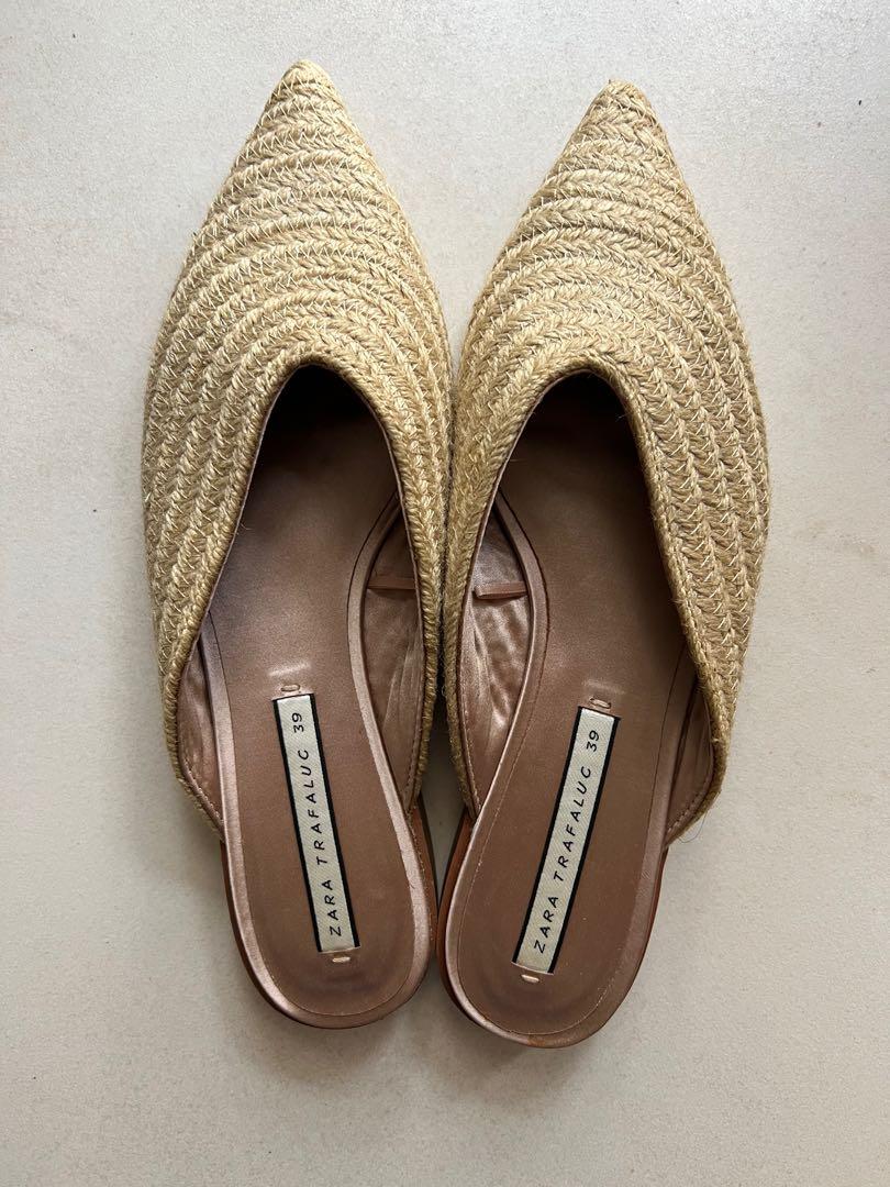 Zara best sale straw mules
