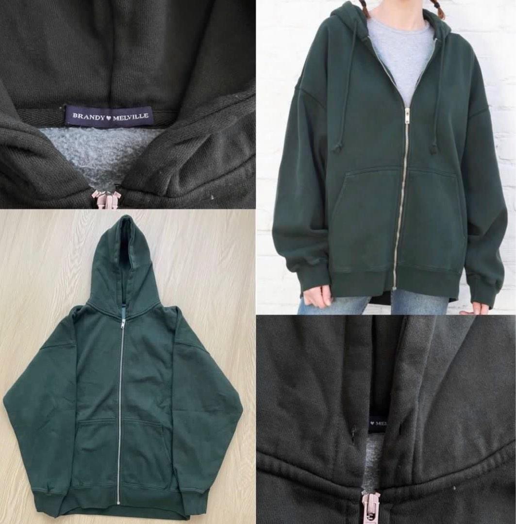 BNWOT Brandy Melville Christy Zip up Sweater oversized hoodies, Women's  Fashion, Coats, Jackets and Outerwear on Carousell