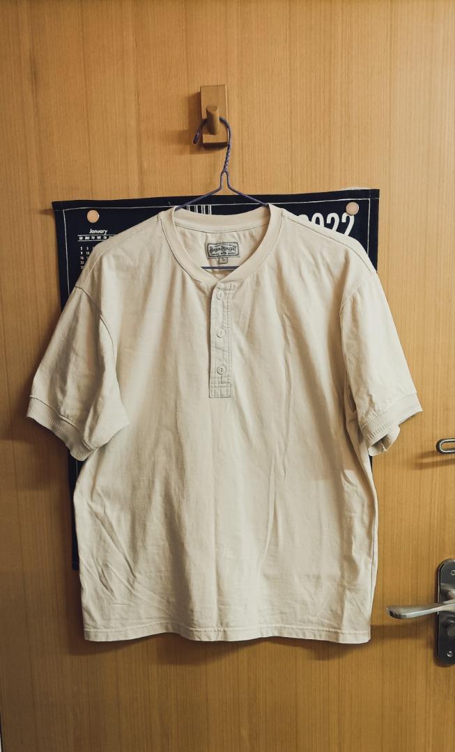 Boogie Holiday Henley Neck T-Shirt - Ivory, 男裝, 上身及套裝, T
