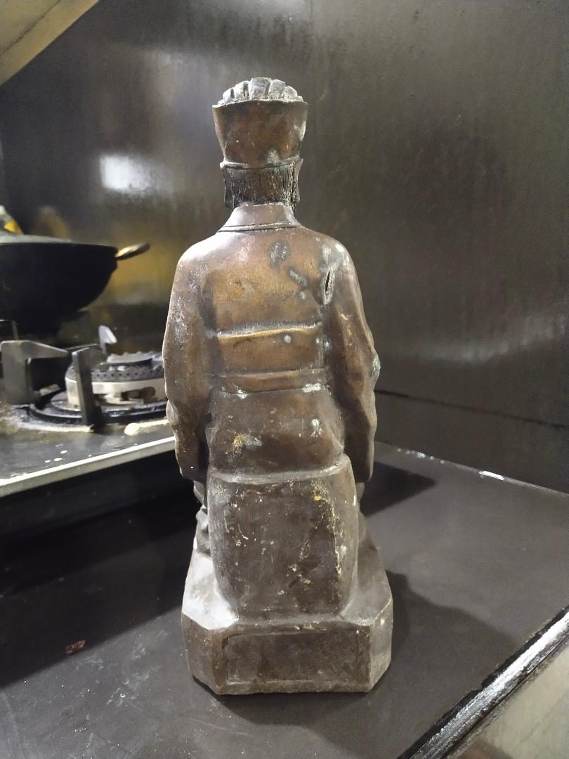 Brass vintage kitchen God tsao Wang statue, Hobbies & Toys, Memorabilia