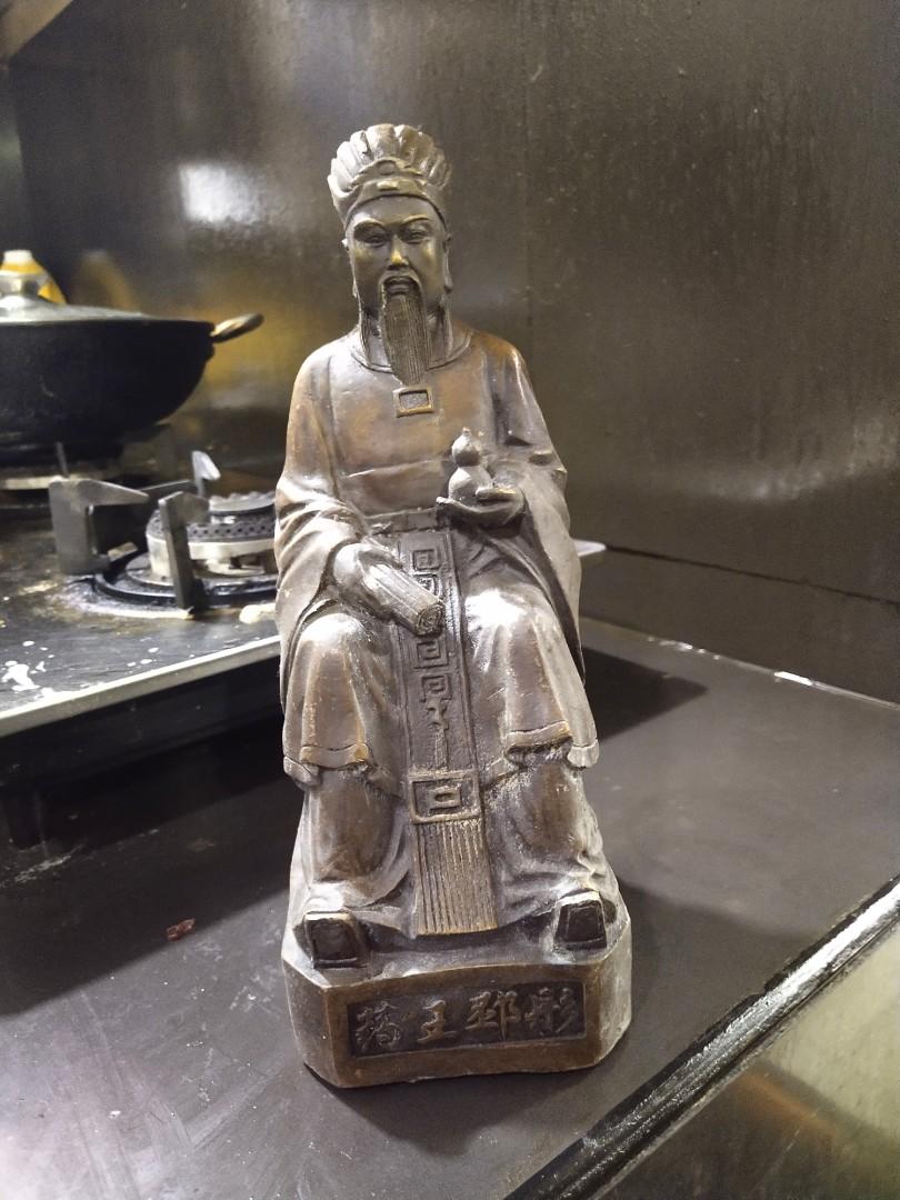 Brass vintage kitchen God tsao Wang statue, Hobbies & Toys, Memorabilia