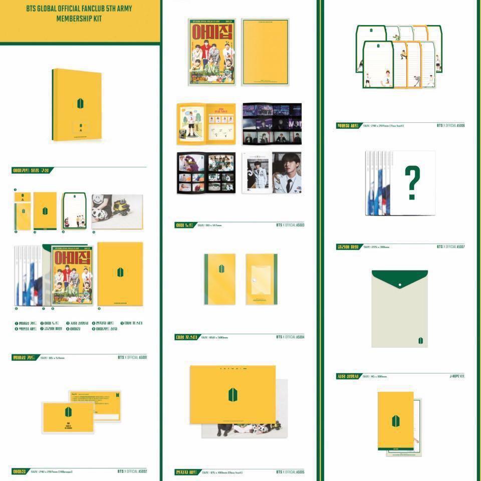 【50％OFF】 Official Global BTS Fanclub Toys & Hobbies Kit, Army 5th アイドル