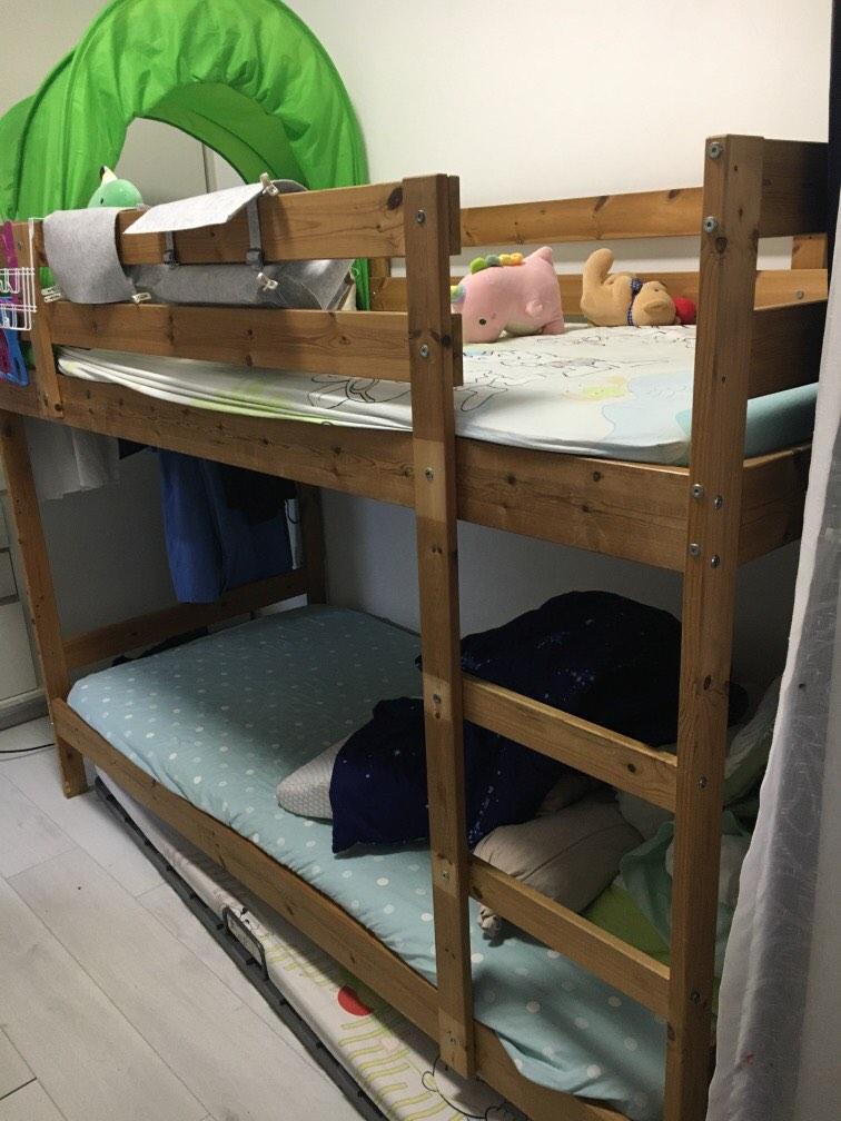 Ikea MYDAL Bunk Bed FRAME with underbed( trundle ) , Furniture & Home Living, Furniture, Bed