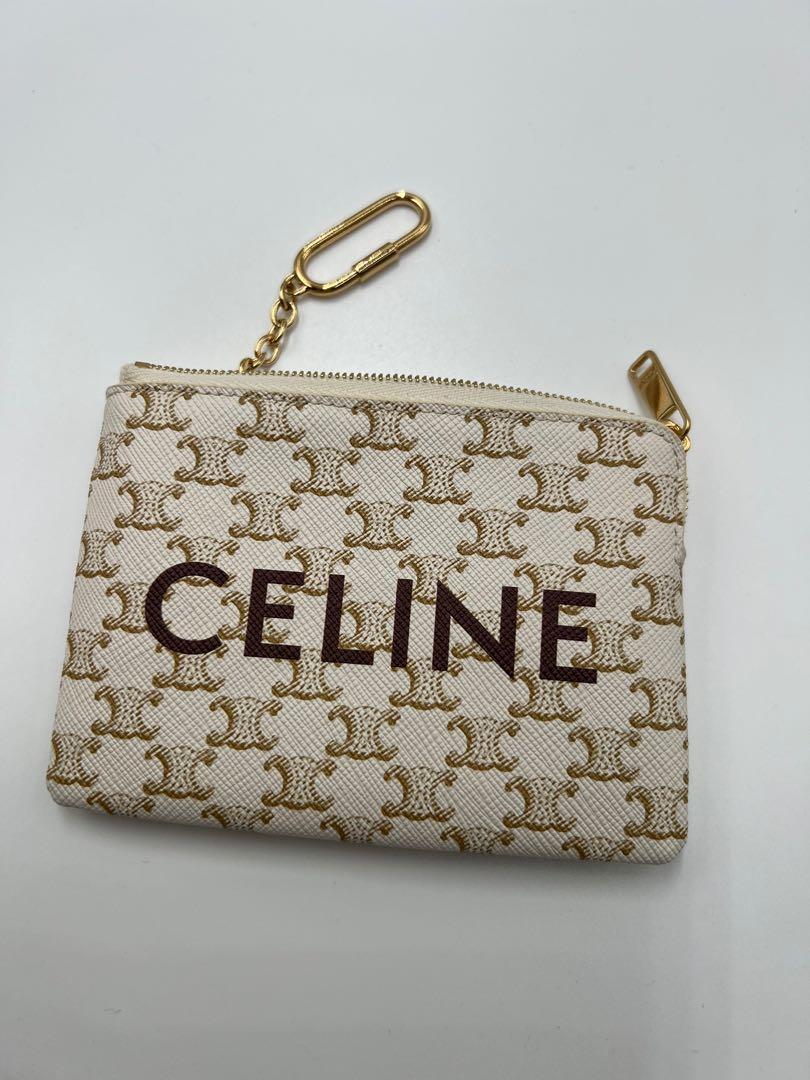 CELINE Triomphe Coin & card pouch in triomphe canvas (10C662CA2