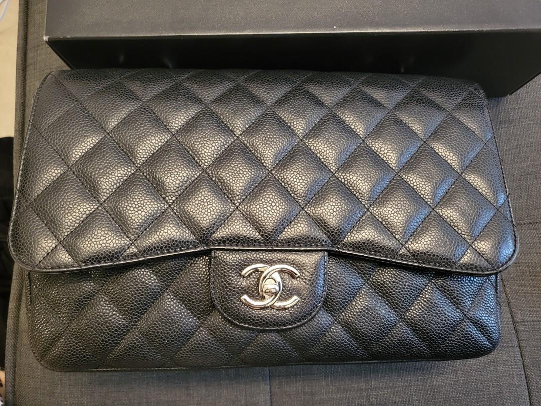 Chanel classic large flap bag (calf leather)