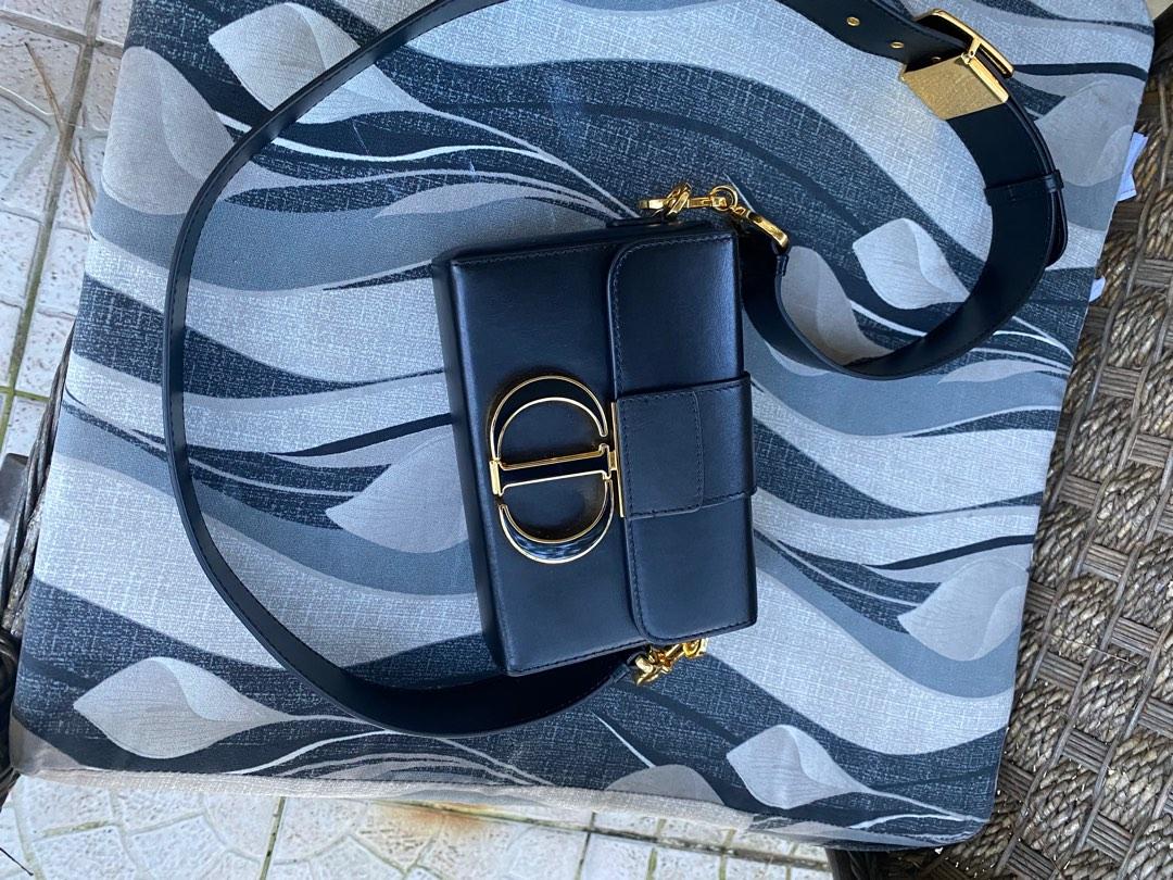 Christian Dior Montaigne 30 mini box bag (Category: Luxury Bags & Wallets) located in Butuan. Submitted by natalday (Listing ID 1188092104, Image 1). Description: authentic 30 MONTAIGNE BOX BAG 17.5 x 11.5 x 5 cm The 30 Montaigne line is inspired by the emblematic address and offers essential pieces that embody the House’s iconic codes. The compact handbag is crafted in black box calfskin for an elegant and modern look. The flap is embellished wi