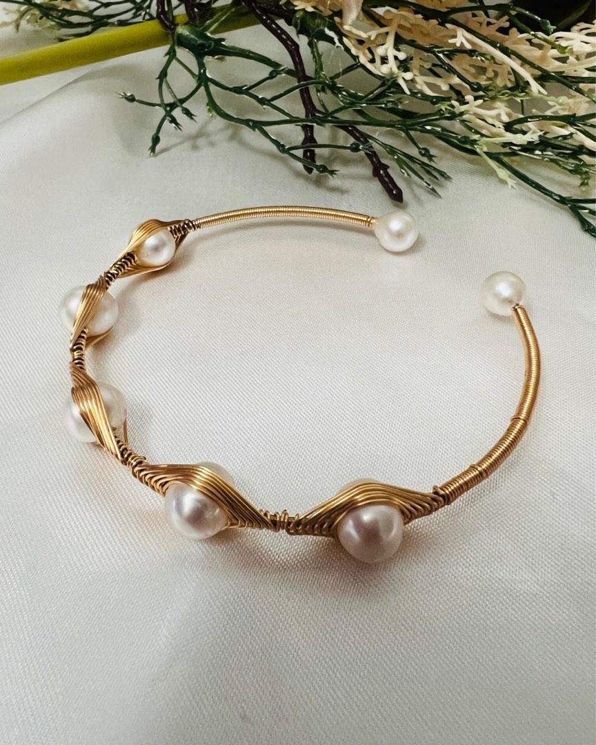 Real 2024 pearl bangles