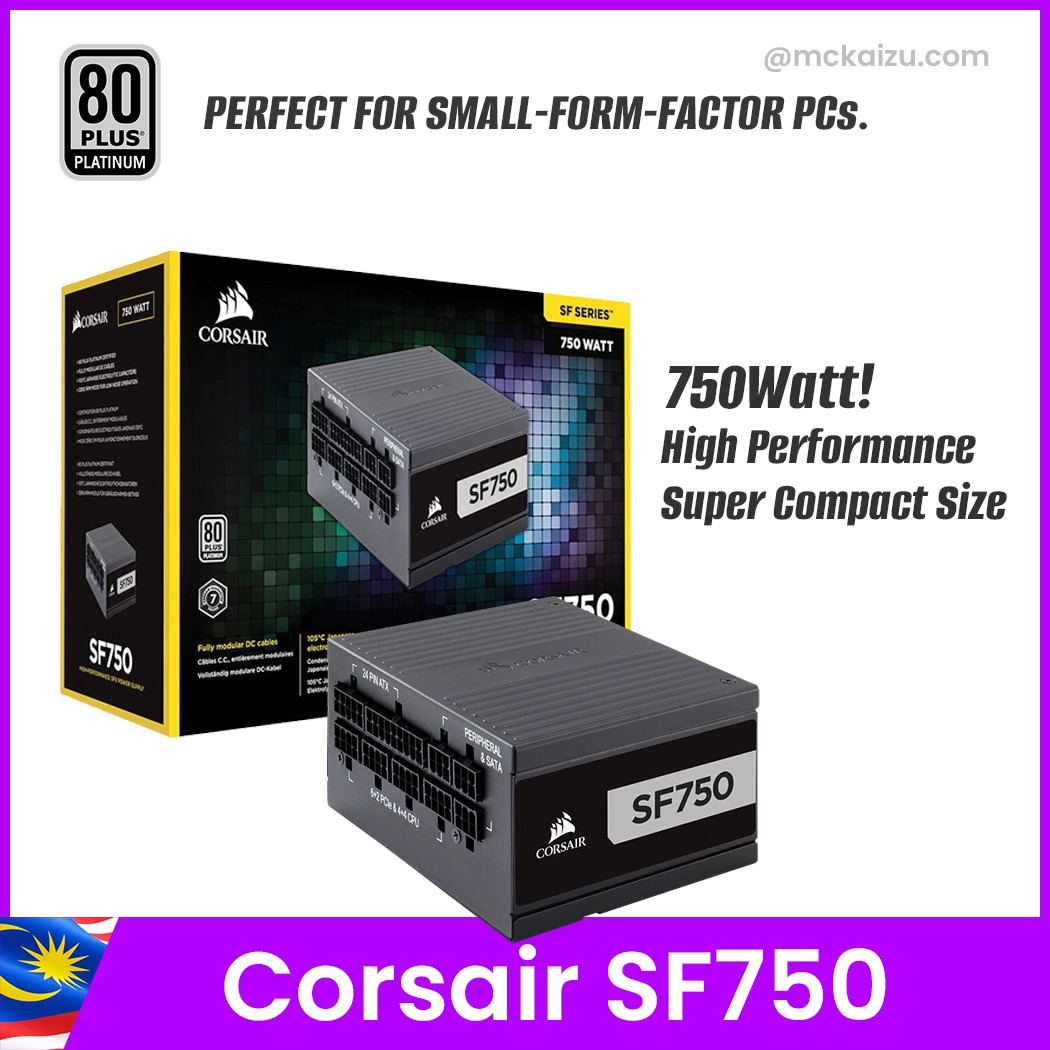 CORSAIR SF Series SF750 Fully Modular 80+ Platinum SFX PSU, Computers & Tech, & Computer Parts on Carousell