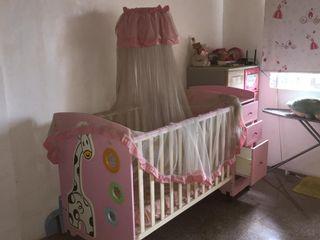 Cribs w/ Cabinet and curtain