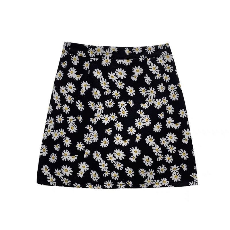 Elise Skirt - Lime Daisies
