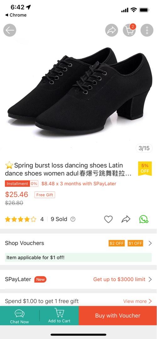 Dance shoes size US5 6 Women s Fashion Footwear Heels on Carousell