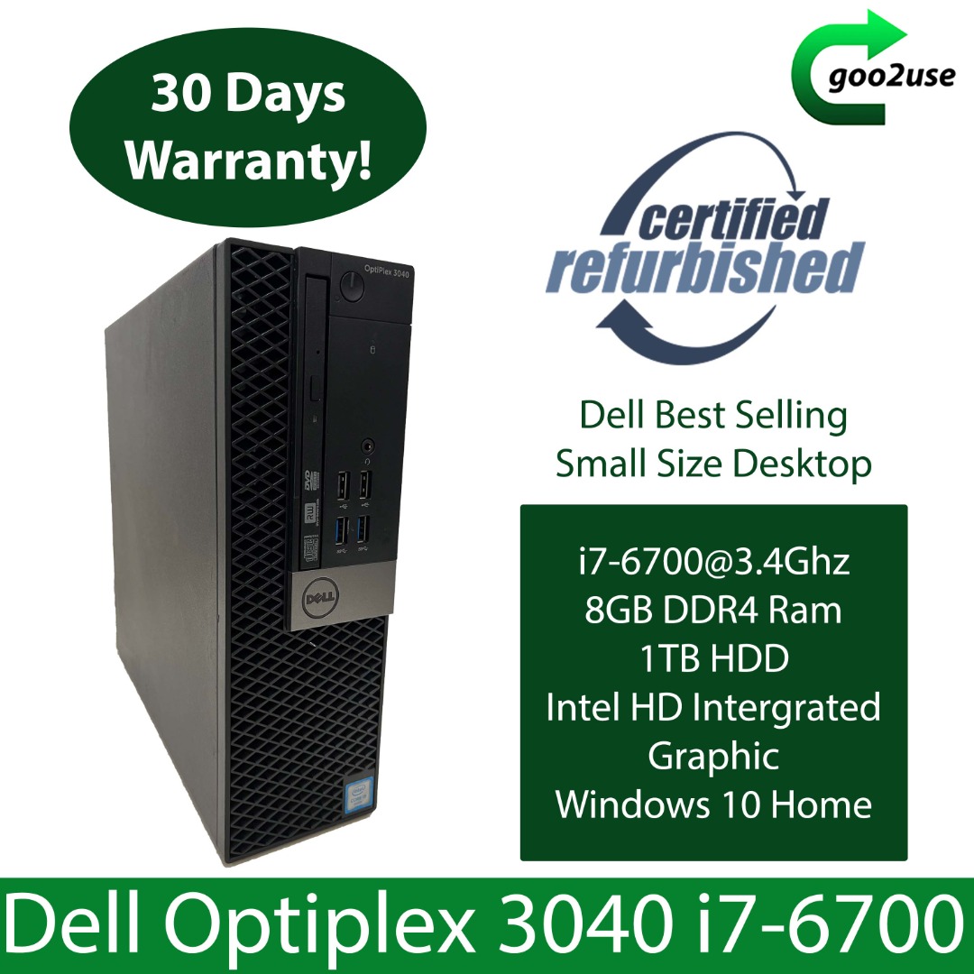 Dell OptiPlex 3040 i7-6700@3.4Ghz Desktop Computer, Computers