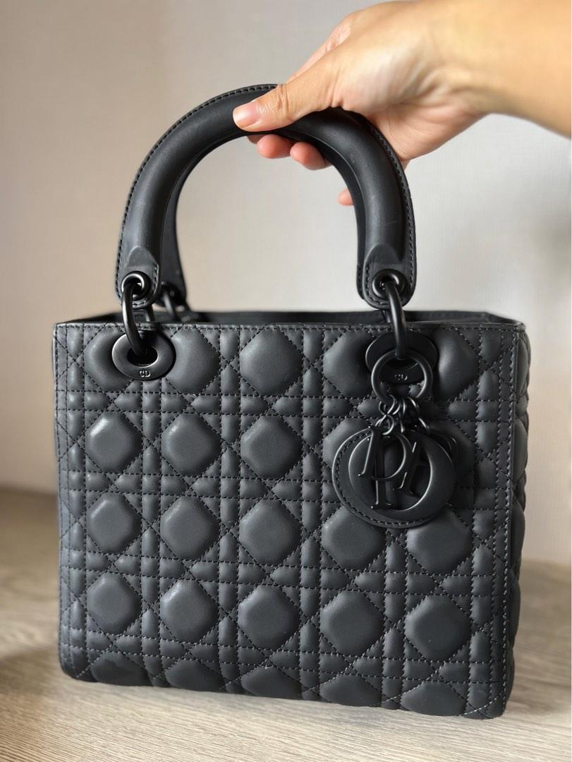 Dior ultramatte cannage medium black (Category: Luxury Bags & Wallets) located in Quezon City. Submitted by la.rose.fashion (Listing ID 1188056296, Image 1). Description: Dior ultramatte black cannage 🖤 Medium size.