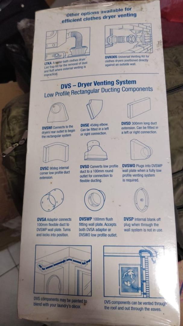 Electrolux Dryer Venting Kit DVK006, TV & Home Appliances, Washing Machines and Dryers on Carousell