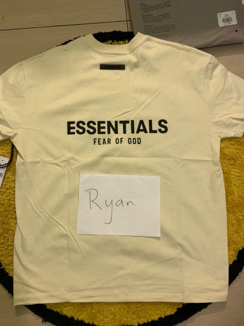 ESSENTIALS CREAM TEE, Men's Fashion, Tops & Sets, Tshirts & Polo Shirts