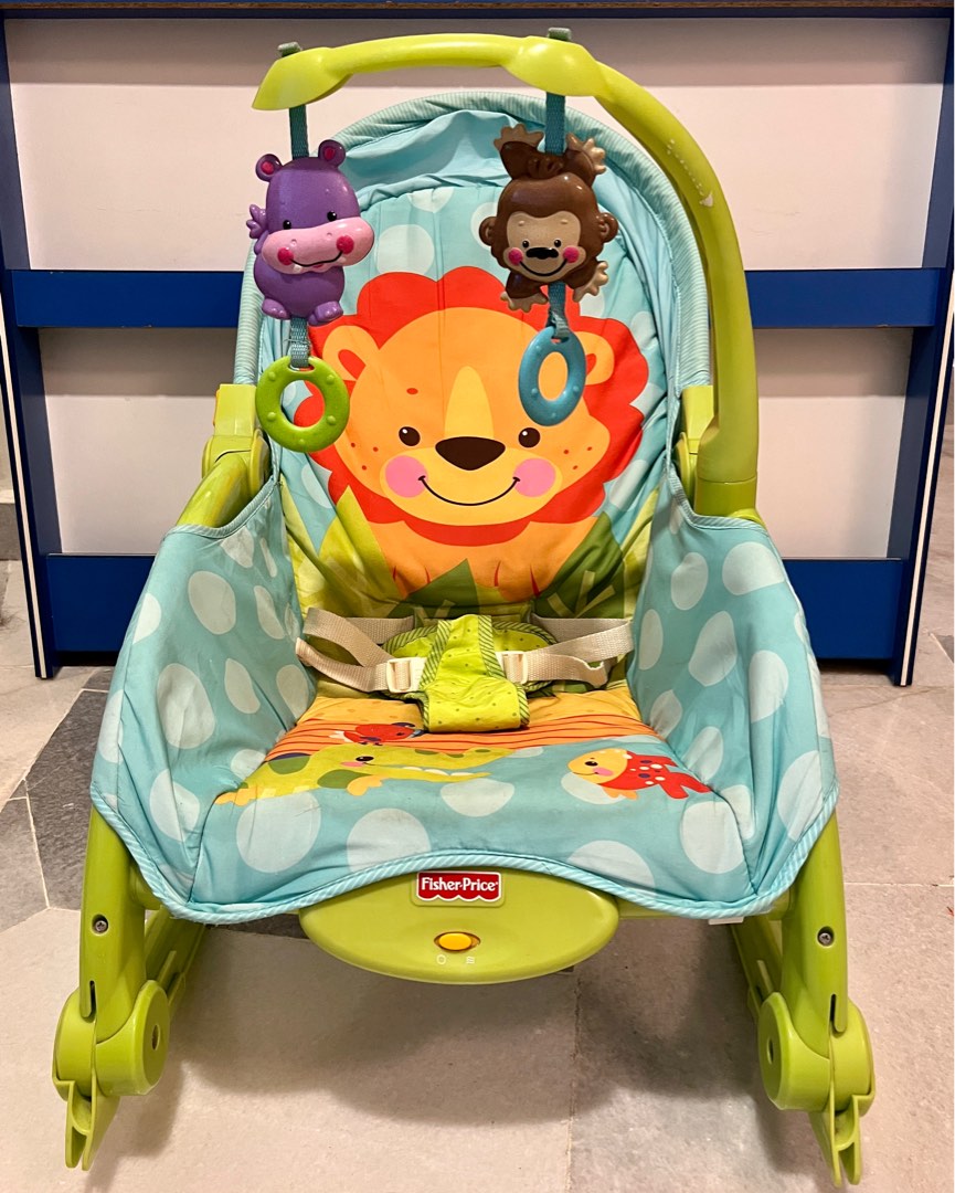 Fisher Price NewborntoToddler Rocker Lion with Overhang Rattle Toys