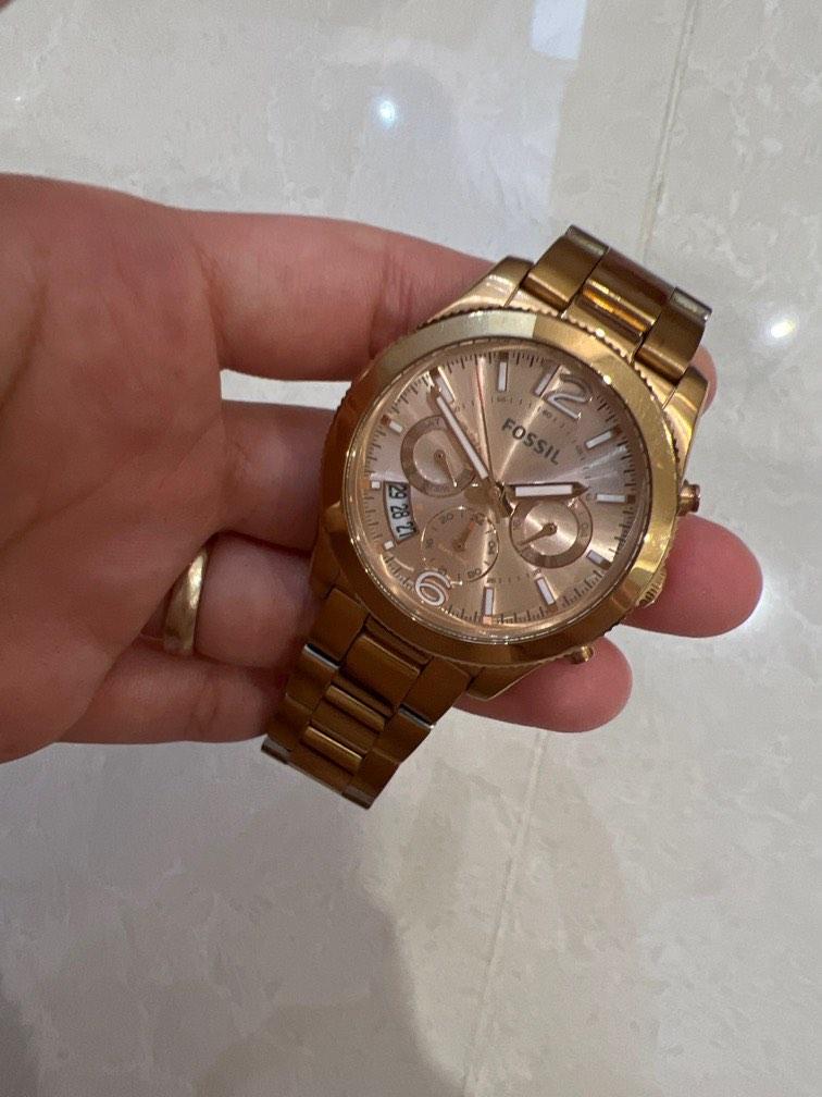 Fossil ES3885 boyfriend rose gold watch Luxury Watches on Carousell