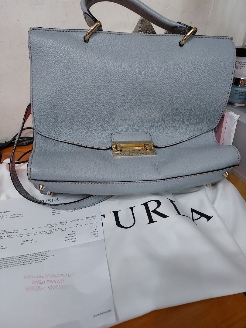 FURLA Julia M Top Handle Blue Carousell