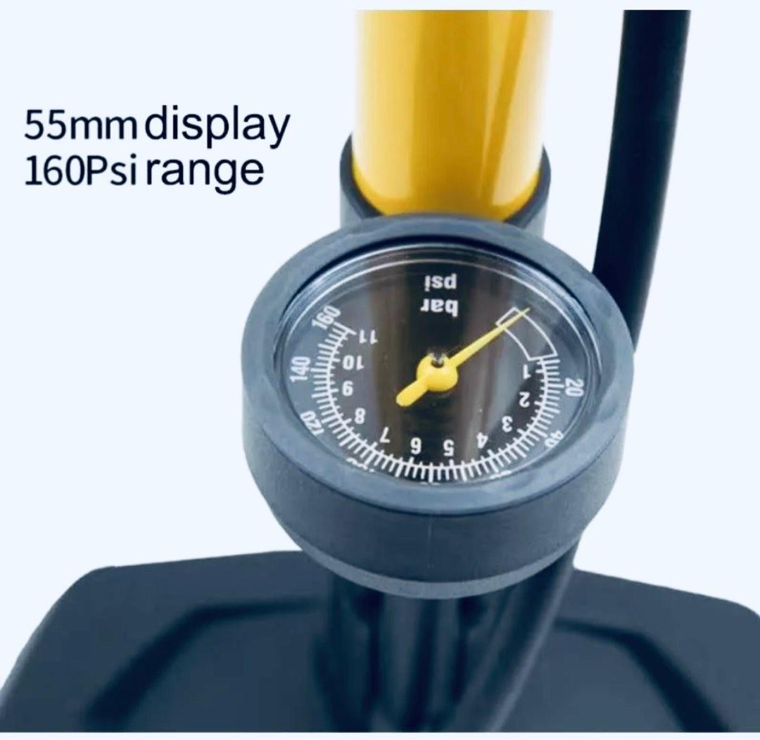 (Clever Valve) GIYO 160psi Highpressure Bicycle Floor Pump, Sports