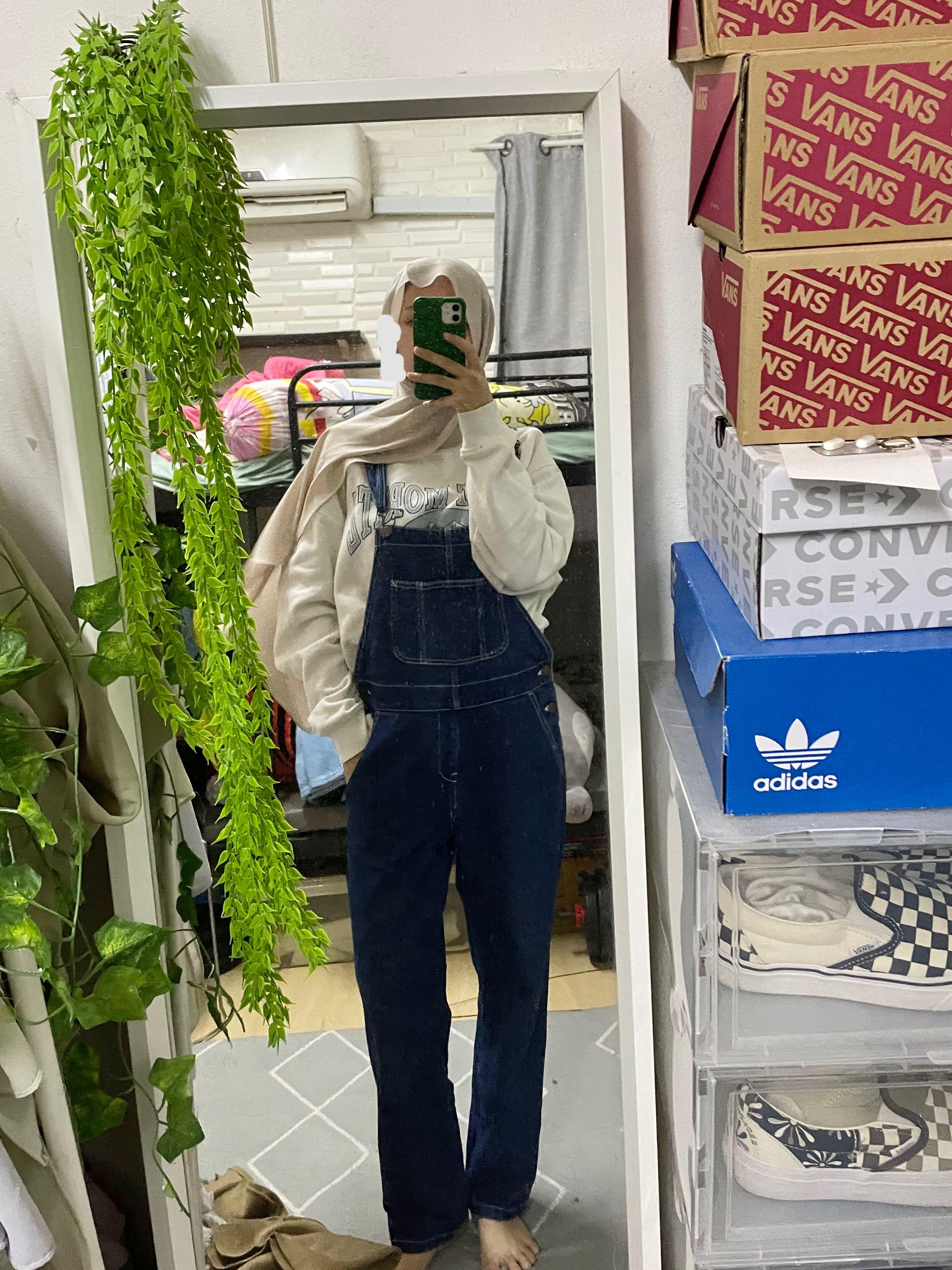 Gu uniqlo denim overall, Women's Fashion, Coats, Jackets and Outerwear