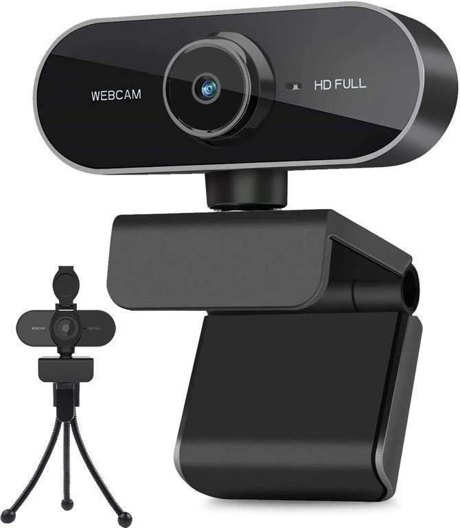 Black&Silver HD Webcam 1080P Web Camera with Microphone,Plug and Play MELUN USB Computer Camera for Desktop Laptop,Video Conferencing Skype/Zoom/YouTube 