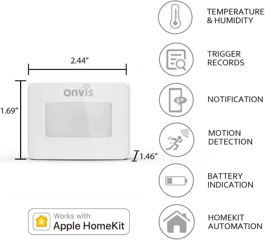 H5015 Smart Onvis Homekit Motion Sensor Indoor Humidity Gauge