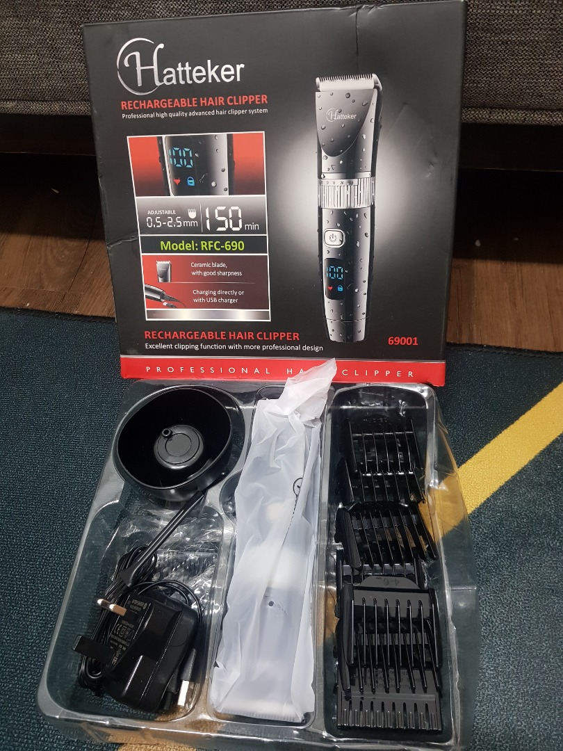 Hatteker Rechargeable Hair Clipper RFC690, Beauty & Personal Care, Men