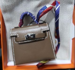 Hermes Olga Bag Charm Permabrass Gold for Birkin Kelly